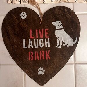 Wood dog plaque